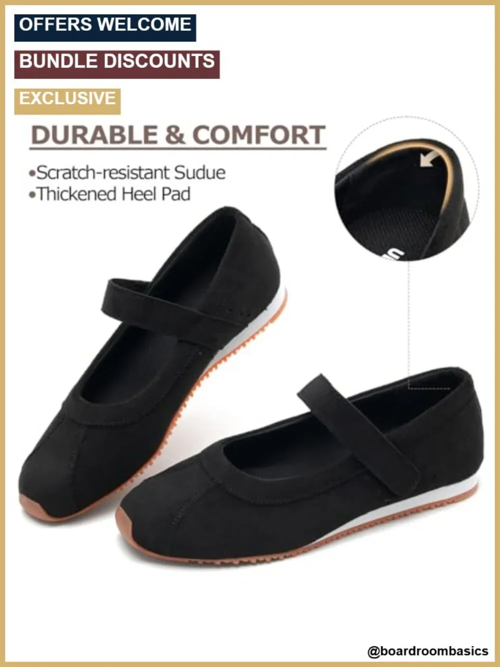 Womens Mary Jane Sneakers Ballet Flats Comfort Slip On Walking Shoes Faux Suede